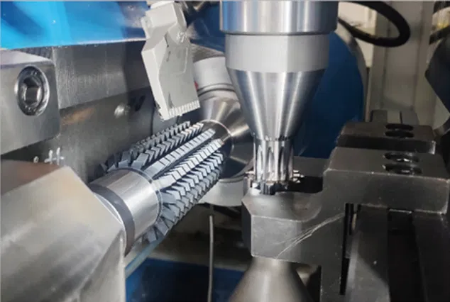 EP-150 CNC 6-axis vertical hobbing machine — full production view